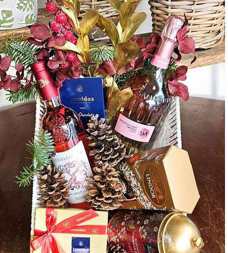 Pink Christmas basket