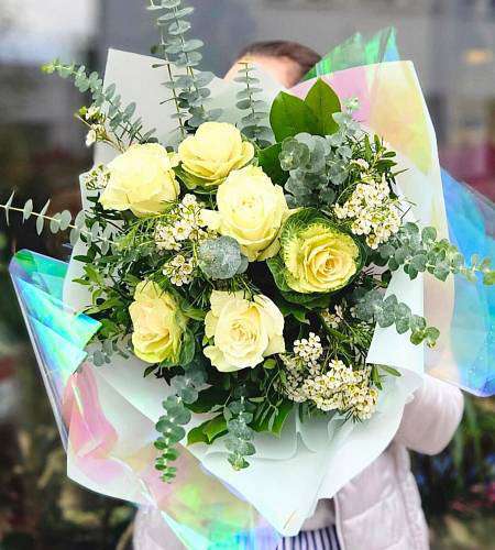 Bouquet of silver cabbage