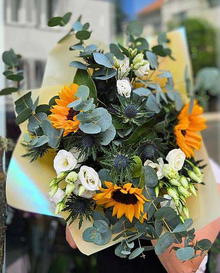 Kytice Slunečnice v Eucalyptu