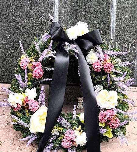 Artificial Pink Hydrangea Wreath