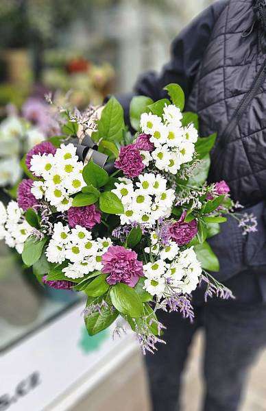 Funeral bouquet Blue sky