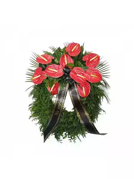 Funeral wreath Anthurium