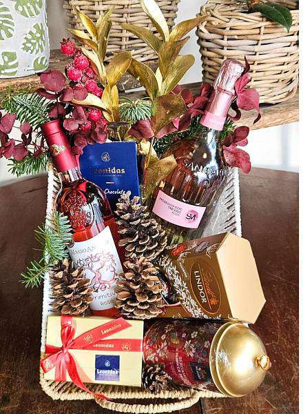 Pink Christmas basket