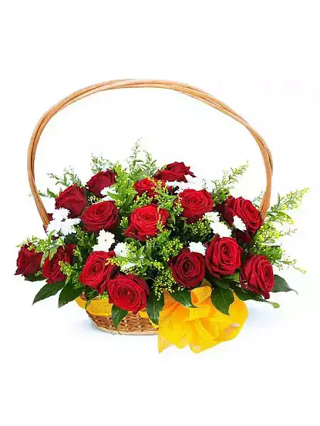 Корзина с розами
