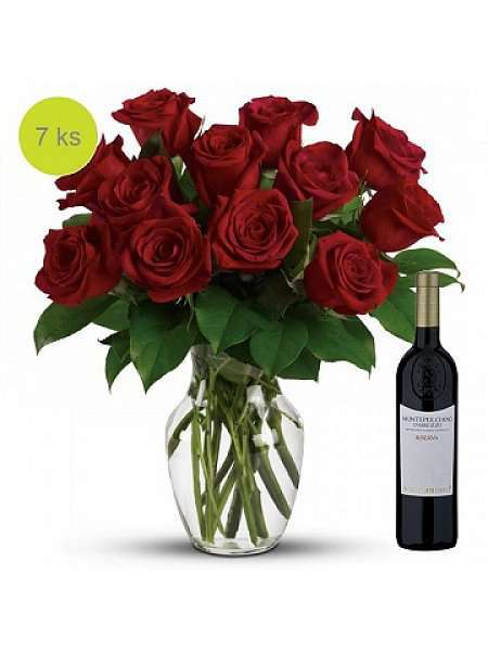 Růže Red Naomi s červeným vínem