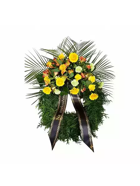 Funeral wreath germini and rose