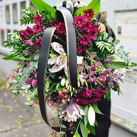 Smuteční kytice Fialové chryzantémy