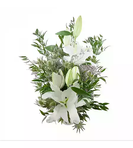 Smuteční kytice Bílé Lilie