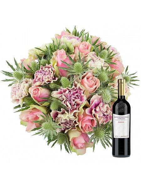 Proud princess with wine