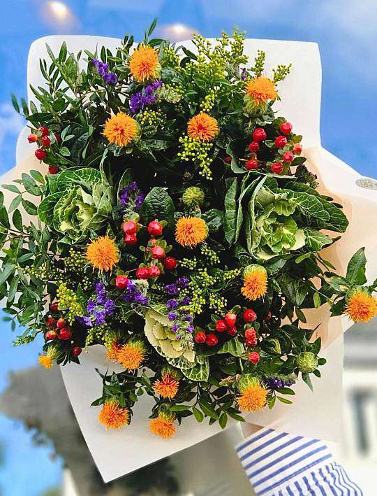 Spinach Brassica bouquet 1