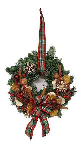 Vánoční věnec na dveře