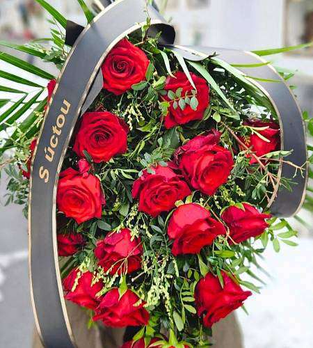 Funeral rose bouquet