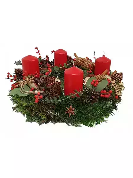 Adventní věnec staročeský šiškový