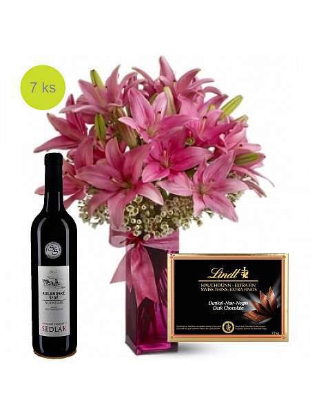 Lilie  víno a Lindt