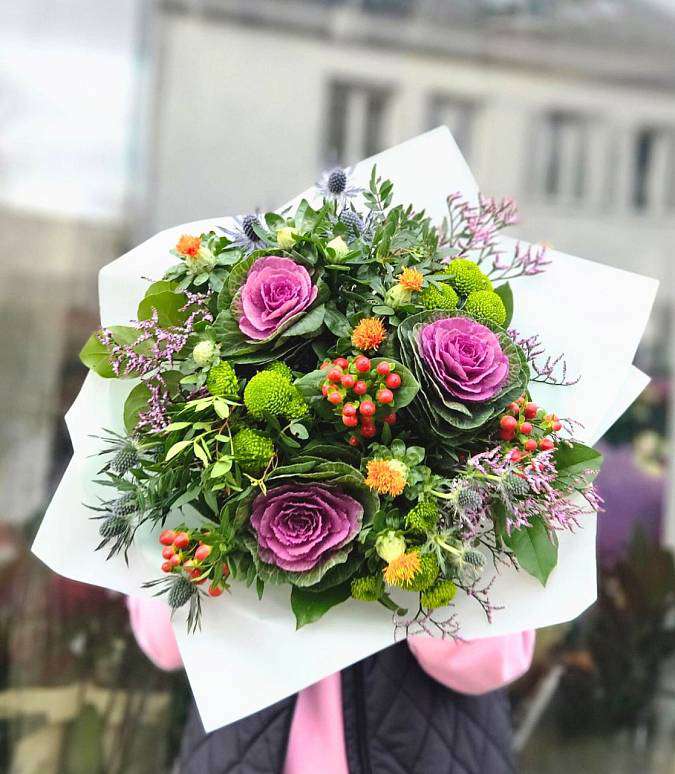 Bouquet of purple cabbage