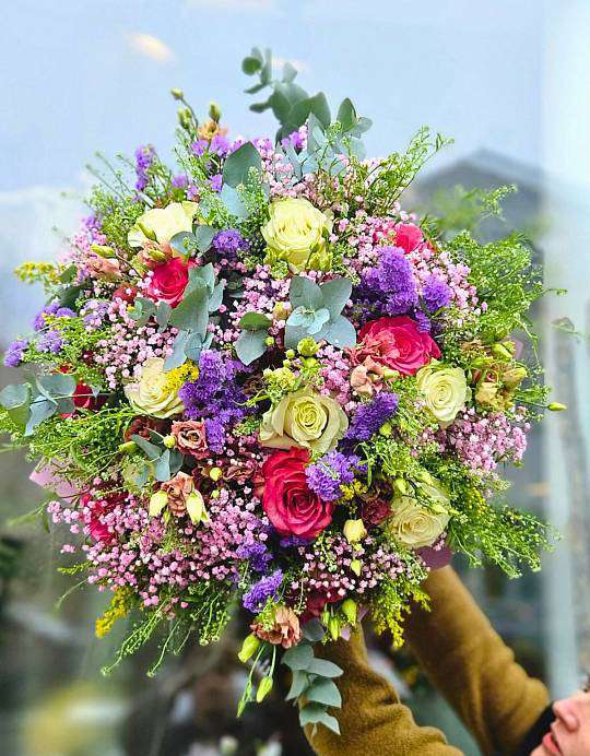 Букет «Пастельная симфония» – Роскошные объятия, полные нежности. 1