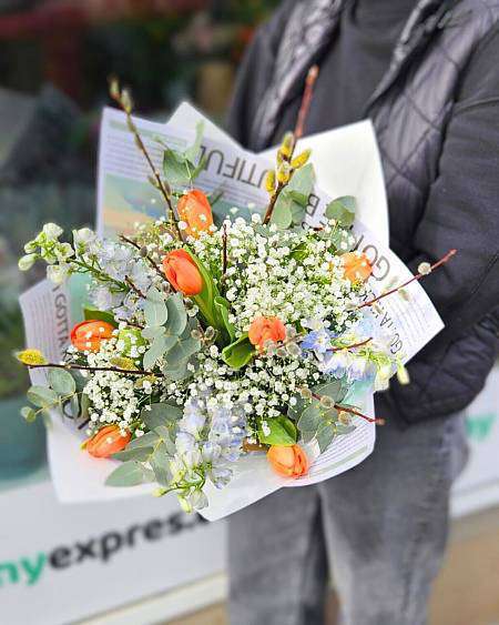 Jarní kočičky v tulipánu