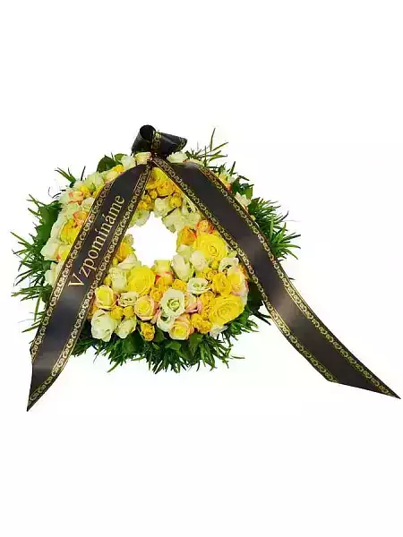 Funeral wreath rose and tros rose