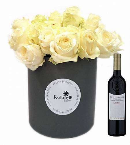 Květinový box s vínem