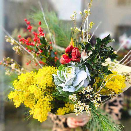 Christmas Mimosa Bouquet